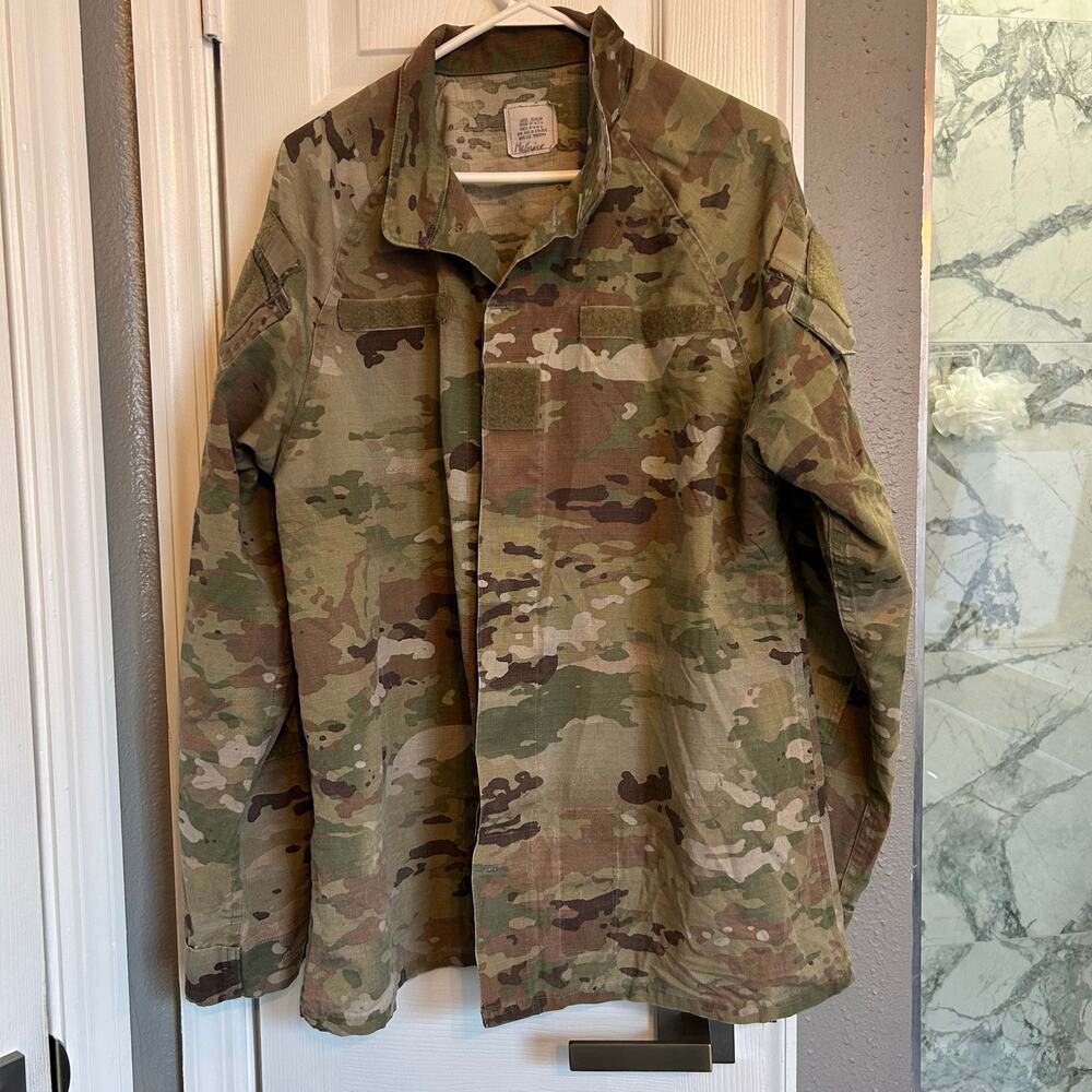 US Army OCP Multicam Button Uniform Shirt Large Regular Military Issue utility